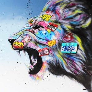graffiti lion